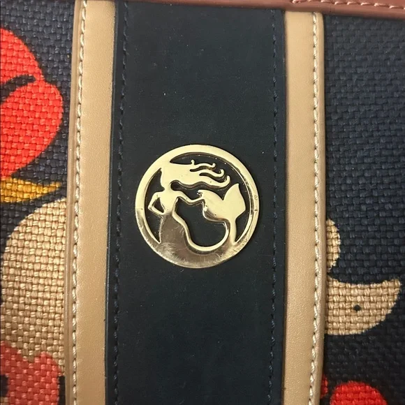 Spartina 449 Pretty Black/Orange Floral Double Straps Shoulder Bag Tote Purse 🌺🌺 - Picture 4 of 14